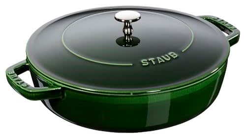 Staub Chistera Yağmur Efektli Kapaklı Döküm Tencere, Basilikum Renkli, 2.8 Litre, 24 cm