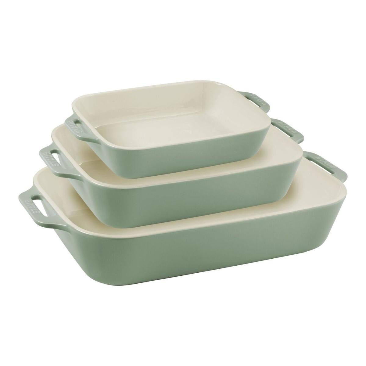 Staub Seramik 3 Parça Fırın Kabı Seti, Okaliptüs