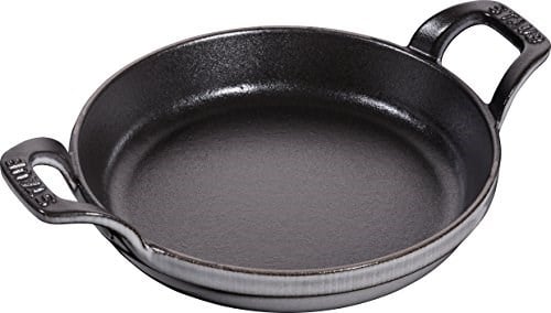 STAUB Toz İstiflenebilir Fırın Kabı, Yuvarlak (16 Cm, 0,4 L İçerisinde Bulunan Mat Siyah Kaplı Tepsi İle) Grafit Grisi
