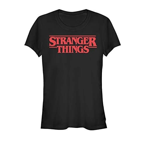 Stranger Things - Stranger Things Yazılı Bisiklet Yaka Tişört Kadın