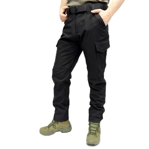 Su-Rüzgar Geçirmez Siyah Softshell Pantolon
