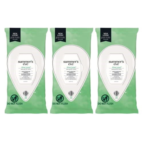 Summers Eve Temizlik Bezleri 32 Adet Aloe Aşk, 32 Adet (3'lü Paket)