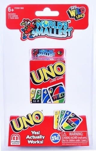 Super Impulse - UNO, Dünyanın En Küçük Kart Oyunu - 7,62 cm x 1,91 cm x 5,08 cm