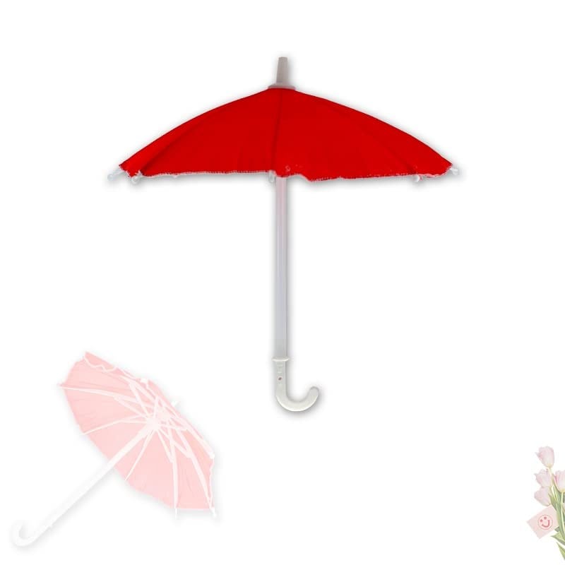 SüSLe Bebek ve Parti Dekoratif SüS Şemsiyesi, 25 cm - Kırmızı