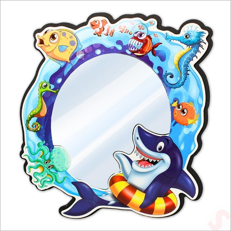 SüSLe Bebek ve Parti Deniz Canlıları Aynalı Duvar Stickerı, 33cm x 33cm