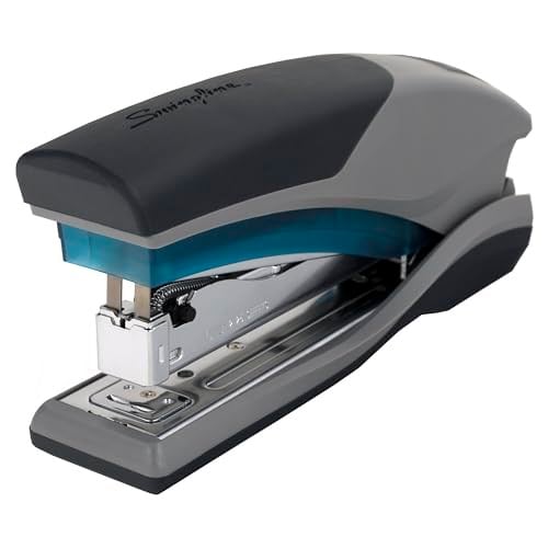 Swingline Zımbalayıcı, 25 Yaprak Kapasitesi, Optima 25, Sıkışmaz, Azaltılmış Çaba, Yumuşak Kavrama, Mavi ve Gri (66404) - Seçenekler: 1 Count, Pack of 1, Tam Boy, Kompakt Boyut