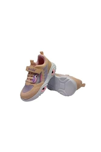T0Mwins Özel Taban Özel Tasarım Çırtlı & Bağcıklı Ortapedik & Anatomik Sağlam Kaymaz Yüksek Tabanlı Nefes Alan Çocuk Spor Ayakkabısı Pudra Pembe 35 Numara