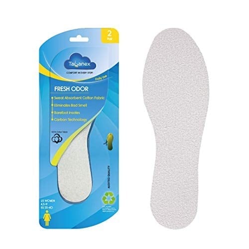 Tabanex Taze Koku Ortotik Tabanlık, Klinik Olarak Kanıtlanmış Ağrı Giderme, Tüm Gün Konfor Ayak İzi Teknolojisi, Metatarsal Ağrı, Kemik Koruması, Topuk ve Kemer Desteği Kadın 4,5 - 9