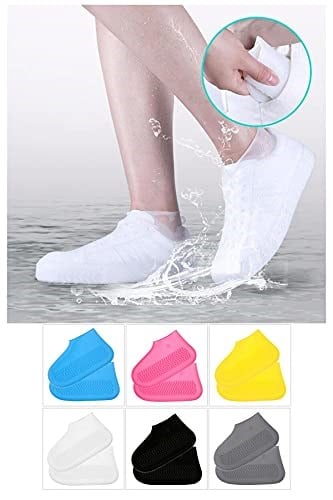 TechnoSmart Silikon Yağmur Koruyucu Ayakkabı Kılıfı Kaymaz Su Kir Geçirmez Pembe S