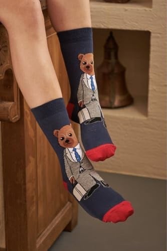Teddy Bear İş Adamı Unisex Kolej Çorap Lacivert 36-44