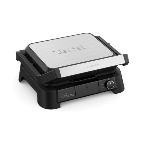 Tefal Tefal SuperGrill 3in1 4 Porsiyon Kapasiteli 2000 Watt Barbekü Izgara ve Tost Makinesi - Inox | Ayarlanabilir termostat, 3 yükseklik ayarlı fırın kademesi, çıkarılabilir plakalar