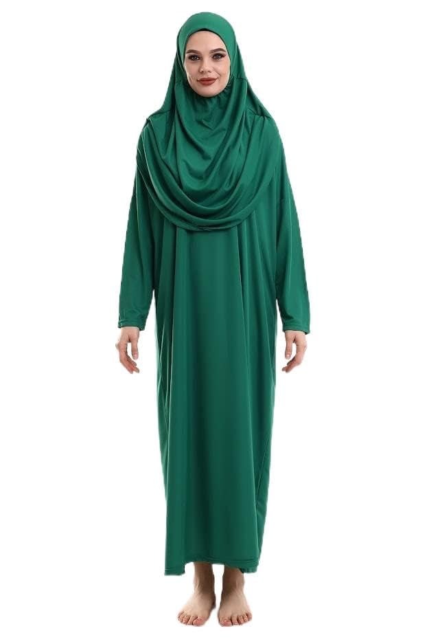 Tek Parça Namaz Elbisesi - Zümrüt Yeşili - 5015