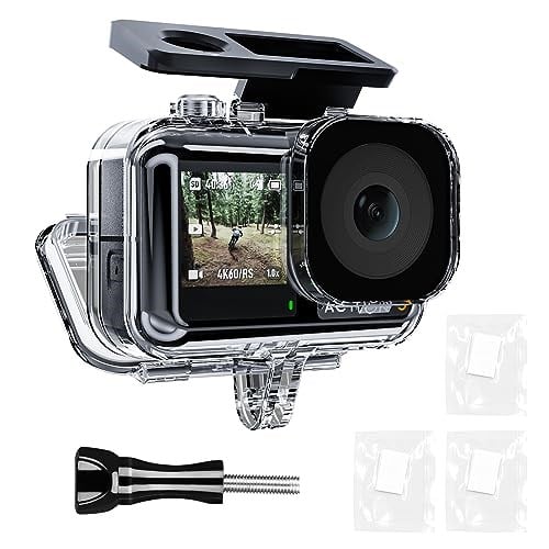 TELESIN DJI Action 5 Pro Action 4/3 Kamera için Su Geçirmez Kılıf, Buğu Önleyici Sualtı Muhafazası Kabuk Kafesi 60M/196FT Derin Dalış Tüplü Şnorkelle Yüzme Hızlı Çıkarma Vidası ile Destekler