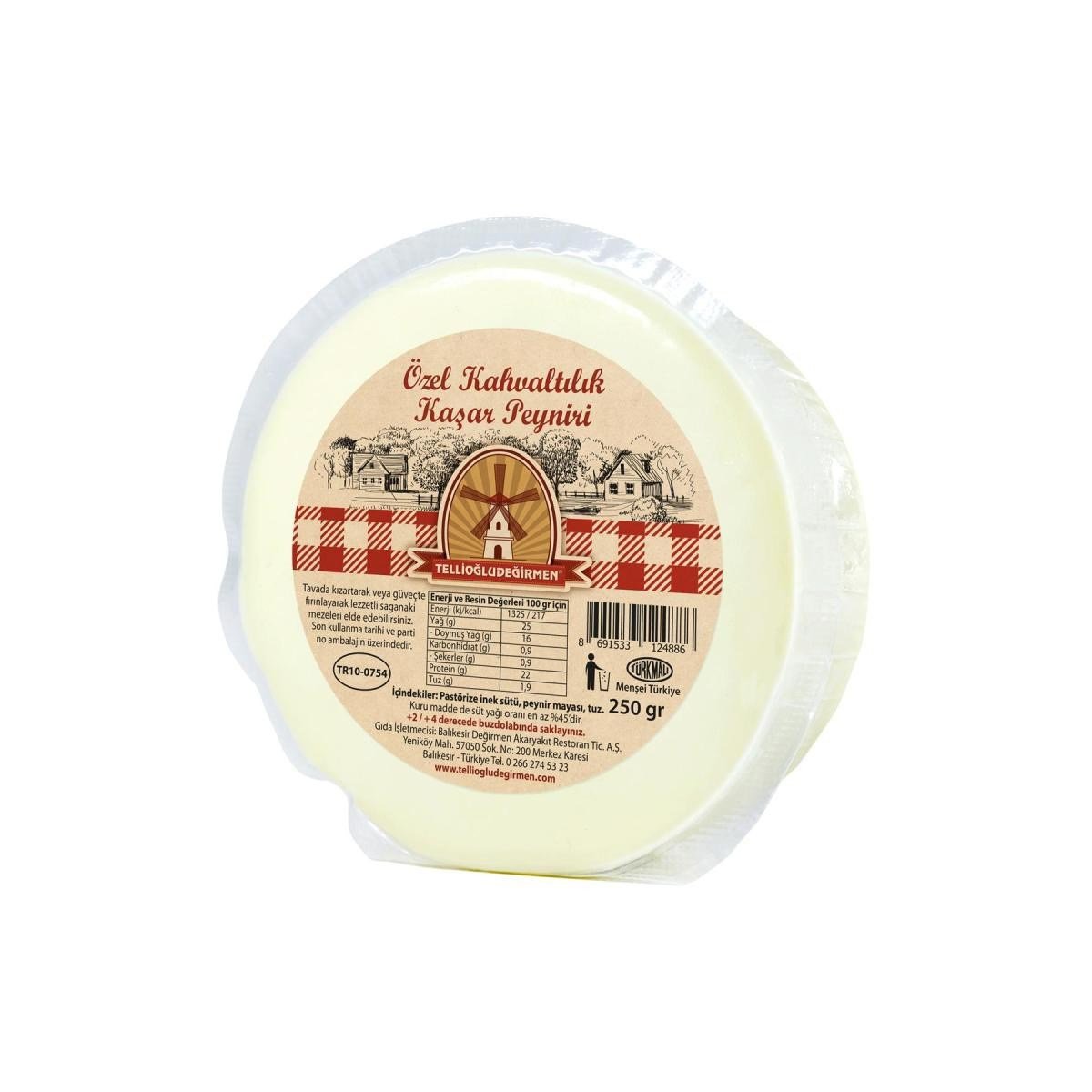 Tellioğlu Değirmen Kaşar Peyniri 250 Gr