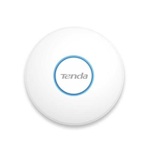 Tenda I27 WiFi 6 AX3000 çift bant erişim noktası, PoE standardı 802.3at destekler, tavan montajı, dolaşım, MU-MIMO, OFDMA, Çoklu SSID, App veya Web arayüzü üzerinden yönetilebilir, beyaz