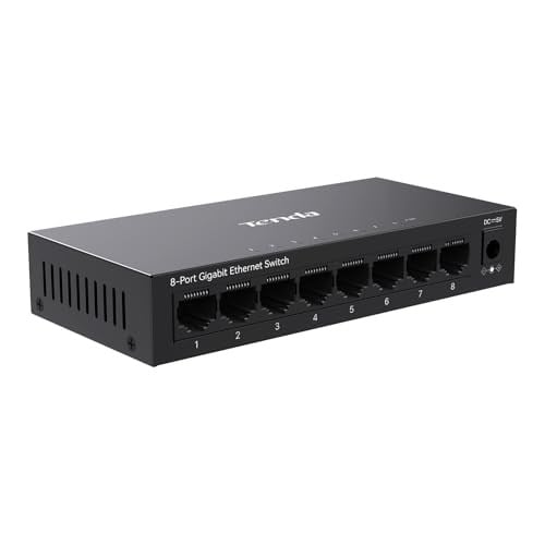 Tenda LAN Switch 8 Port Gigabit Ağ Anahtarı Ethernet Dağıtıcı (Tak ve Çalıştır Ethernet Anahtarı, Yönetilmez, Fansız, Metal Göv - Seçenekler: 1 paket, 5 bağlantı noktası, TEG1008M, 8 Ports TEG1008M...