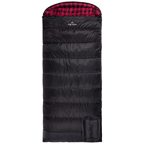 TETON Sports Celsius XXL uyku çantası; aile kampı için harika; serbest kompresyon torbası, siyah