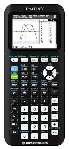 Texas Instruments TI-84 PLUS CE-T Bilimsel Grafik Hesap Makinesi, Siyah