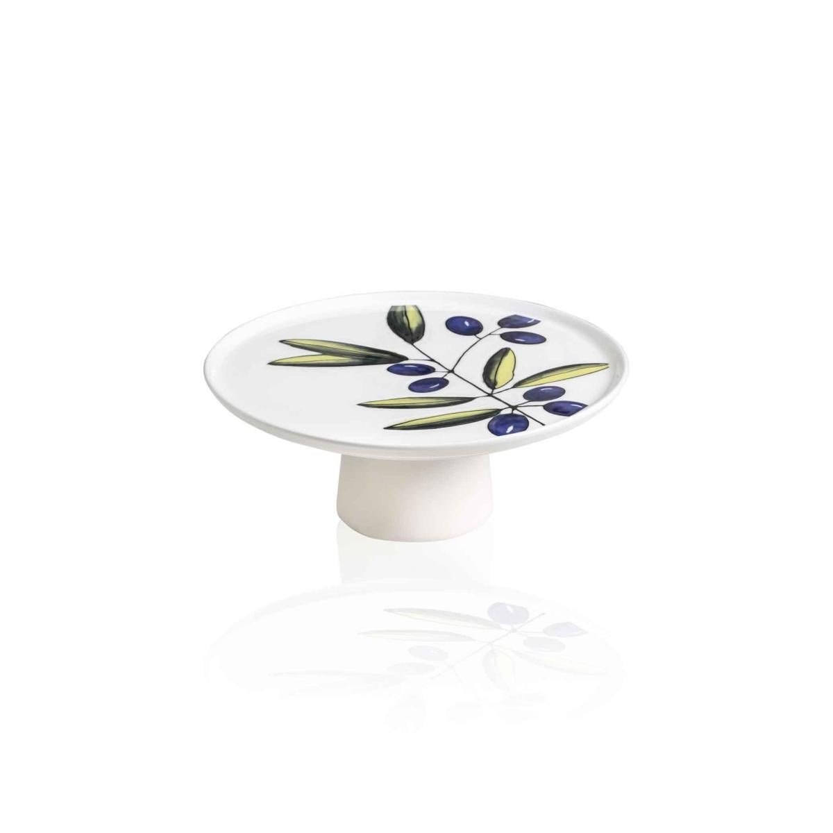 The Mia Olivos Ayaklı Servis Tabağı 10x26 Cm