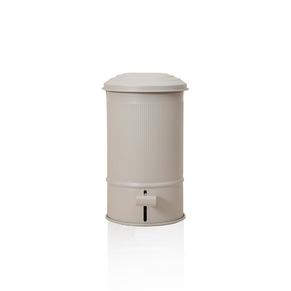 The Mia Stripe Mutfak Ve Banyo Çöp Kovası Bej 5 Lt