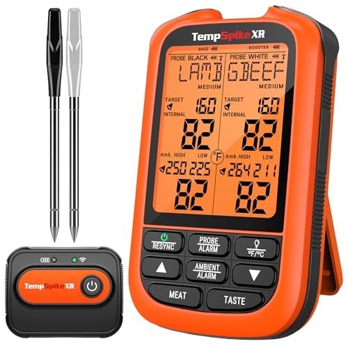 ThermoPro TP863B TempSpike XR 610 Metre Ultra Menzilli Şarjlı ve Çift Problu Kablosuz Profesyonel Barbekü Termometresi