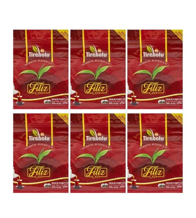 TİREBOLU 42 100 LÜ FİLİZ DEMLİK POŞET ÇAY 6 ADET (DOYPACK)