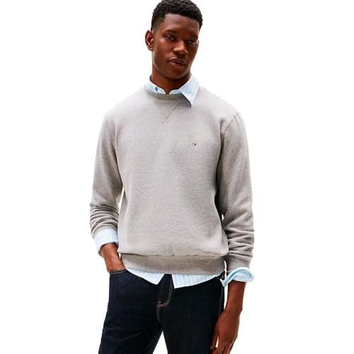 Tommy Hilfiger ESSENTIAL FLEECE CREWNECK Sweatshirt Erkek - Bedenler: 3XL, XS, S, M, L, XL, XXL