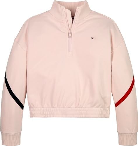 Tommy Hilfiger Global Stripe Half Zip Sweatshirt Kız çocuk