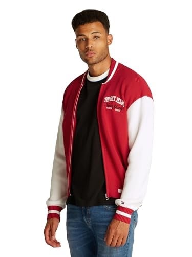 Tommy Hilfiger TJM RLX VARSITY BASEBALL SWEATER Polo Kazak Erkek