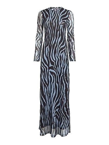 Tommy Hilfiger Tjw Zebra Maxi Knit Dress Elbise Kadın