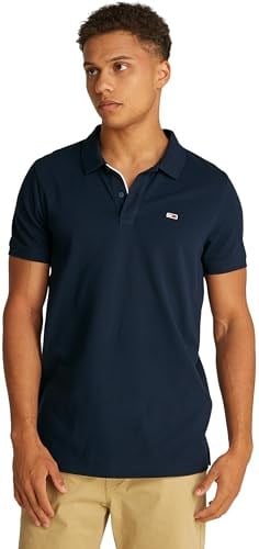 Tommy Jeans Erkek Polo Tişört Kısa Kollu Slim Placket Slim Fit