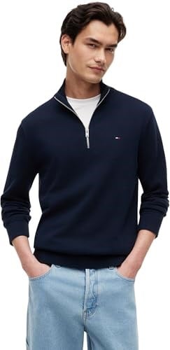 Tommy Jeans TJM SLM ESS LIGHT ¼ ZIP SWTR EXT Kazak Erkek