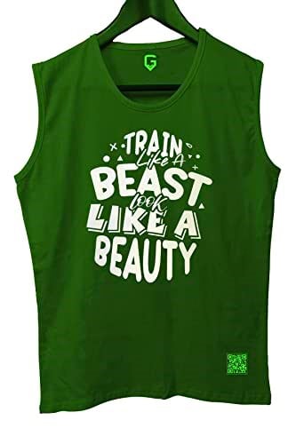 TOP GLORY (T442) TrainBeast Kolsuz Sporcu T-Shirt Tank Top