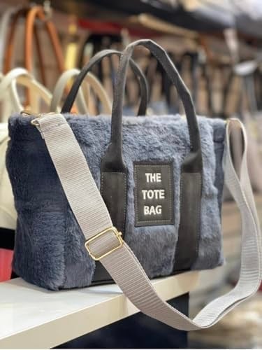 TOTE BAG Yeni Sezon Peluş Çanta (gri)