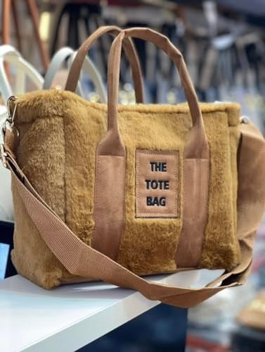 TOTE BAG Yeni Sezon Peluş Çanta (kahverengi)