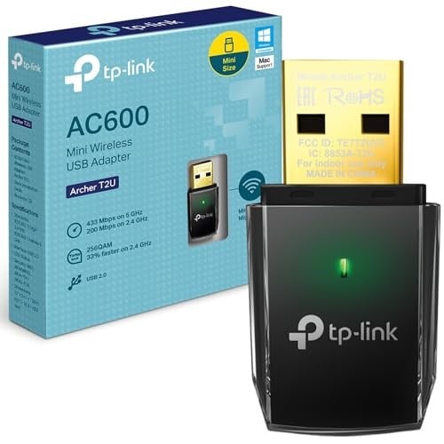 TP-Link Archer T2U, 600Mbps Kablosuz Dual Band USB Adaptör - Seçenekler: AC600, N300