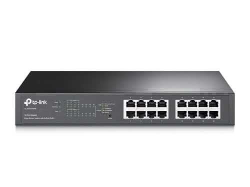 TP-Link TL-SG1016PE, 16-Port Gigabit Easy Smart Switch with 8-Port PoE+ - Seçenekler: 16 port POE (150 W)