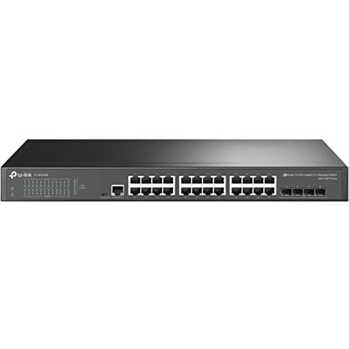 TP-Link TL-SG3428, JetStream 24-Port Gigabit L2 Managed Switch with 4 SFP Slots