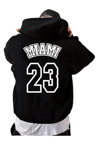 TrendSeninle Unisex Nefti Yeşil Miami 23 Baskılı Kapüşonlu Sweatshirt