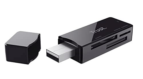 Trust 21935 Nanga Yüksek Hızlı Kart Okuyucu Usb 3.1, Siyah - Seçenekler: 3.0 kart okuyucu, 2.0 kart okuyucu