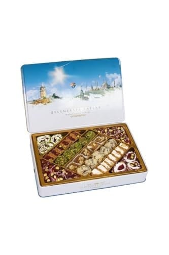 Tuğba Kuruyemiş Geleneksel Tatlar Metal Kutu Lokum 540gr (turkish Delight)