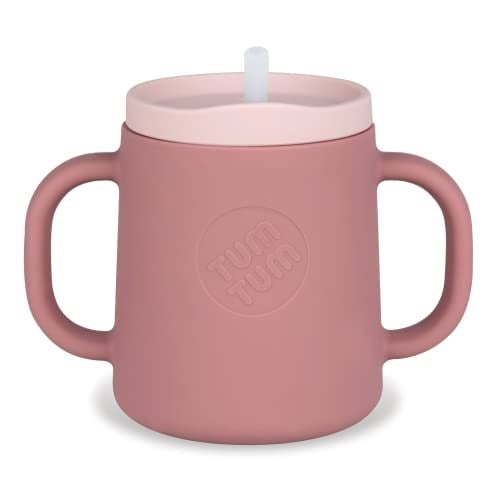 TUM TUM 3 bölmeli içecek bardağı, bebek bardağı - 250 ml, pembe