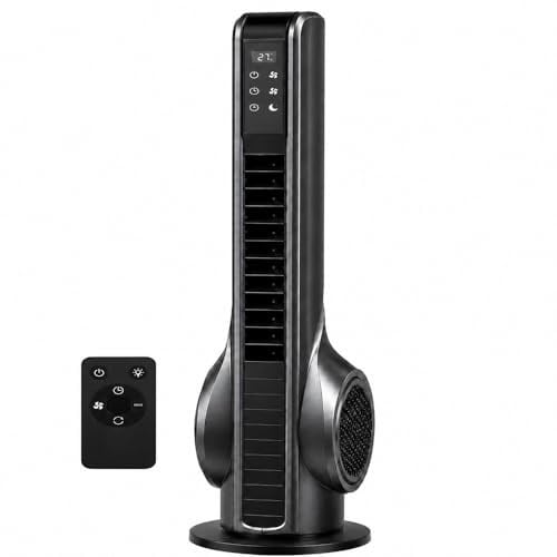 Turbo Akıllı Fan 70W Uzaktan Kumandalı Kule Vantilatör, Aromaterapi Özellikli, Dokunmatik LED Ekranlı, 3 Hız Kademeli, 3 Modlu, 12 Saat Zamanlayıcılı, Sessiz Çalışma, Salınımlı Fan