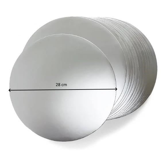 Turta Mendili/Pasta Altlığı Gümüş Yuvarlak 28 cm 10 adet