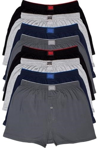 Tutku 8'li Fırsat Ürünü! Erkek Penye Havlu Bel Boxer Karışık Renk, XL