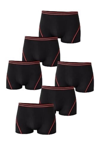 Tutku İç Giyim 6'lı Paket Erkek Çocuk Pamuklu Elastan Boxer TEC0133