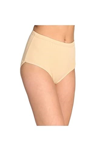 Tutku İç Giyim Kadın Yüksek Bel Ribana Bato Külot 3lü Paket (XLarge, Ten)