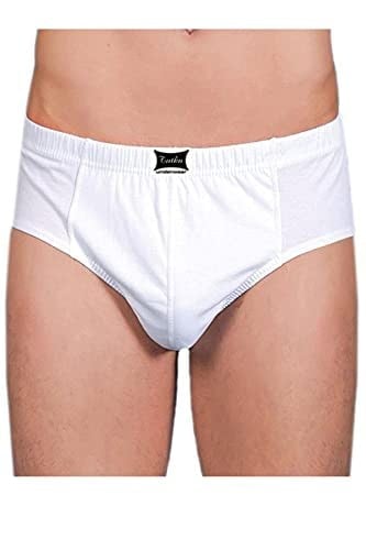 Tutku İç Giyim Pamuklu Erkek Renkli Slip Külot 6 Lı Paket Beyaz 3XL