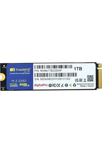 TwinMOS 1TB M.2 PCIe Gen3 NVMe SSD (3600-3250Mb-s) NVMe1TB2280AP TLC 3DNAND Ssd