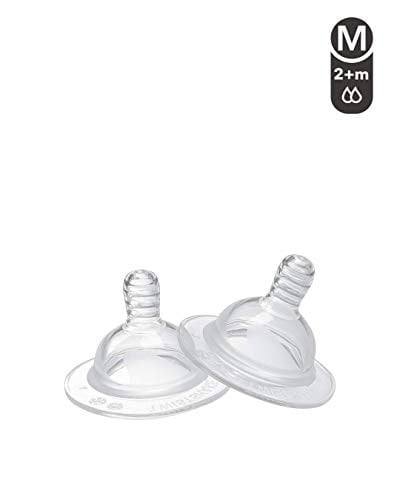 Twistshake 78020 Anti-Colic Biberon Emziği M 2+M, , Şeffaf - Seçenekler: 2’li paket., 2 Stück (1er Pack)